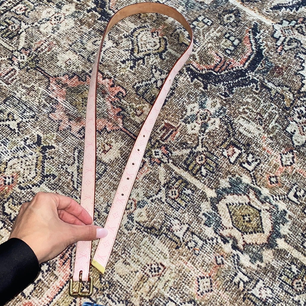 Vintage Louis Vuitton Pink Belt- 90 Cm/38 In